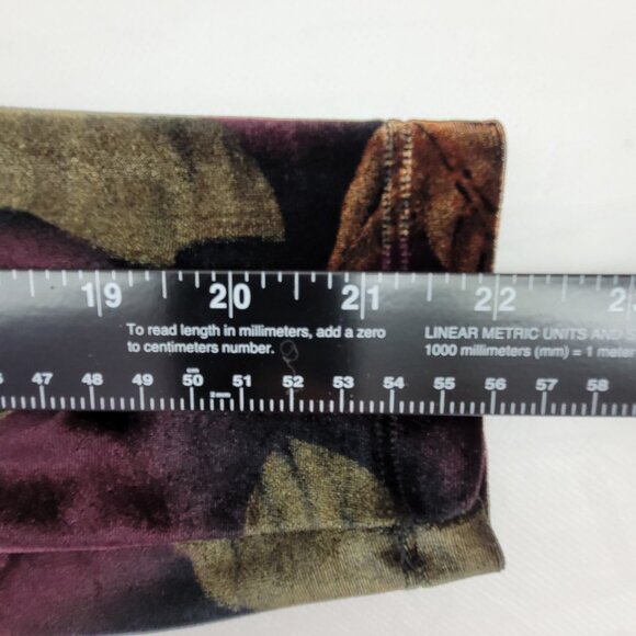 VTG Impressions Top Women's L Purple Eggplant Green Leaves Tunic Long Sleeve - Picture 10 of 13